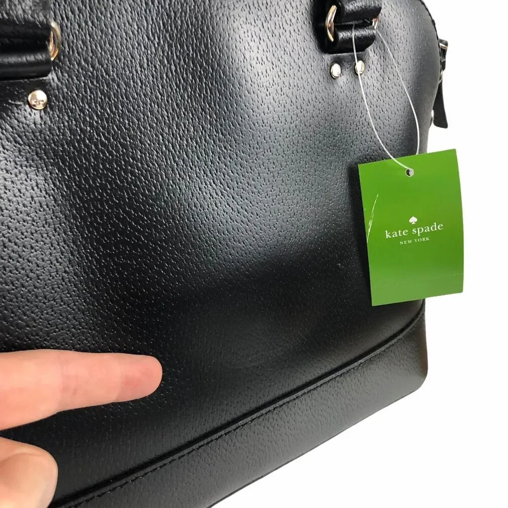 Kate Spade Small Rachelle Wellesley Satchel Black Crossbody Strap WKRU2485